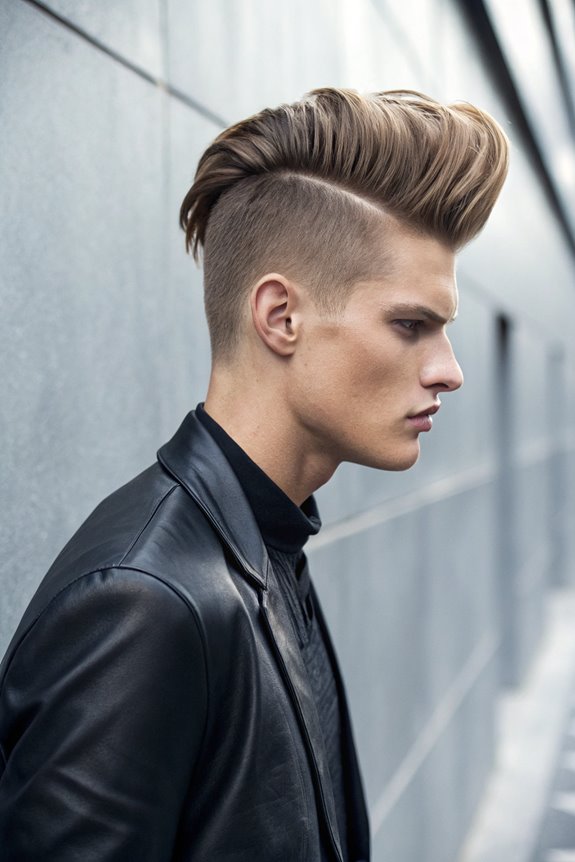 textured quiff with fade