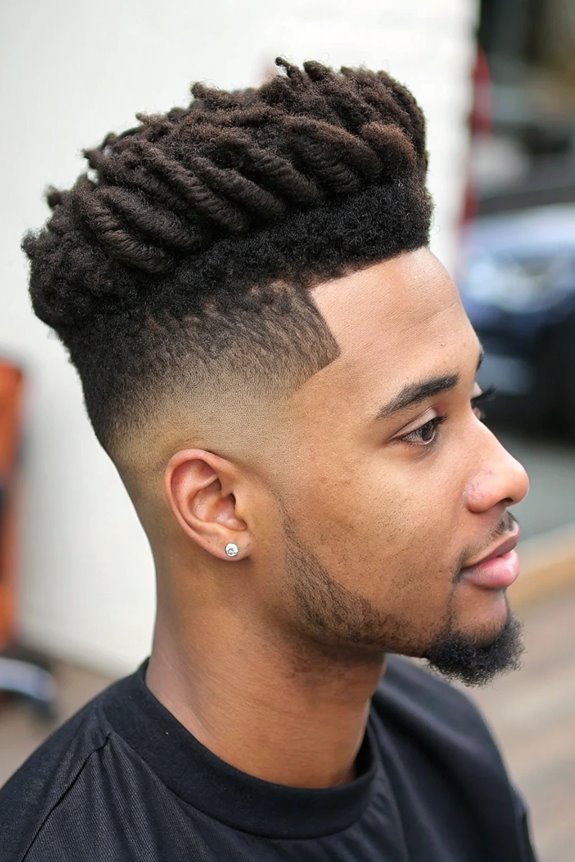 twisted high top hairstyle