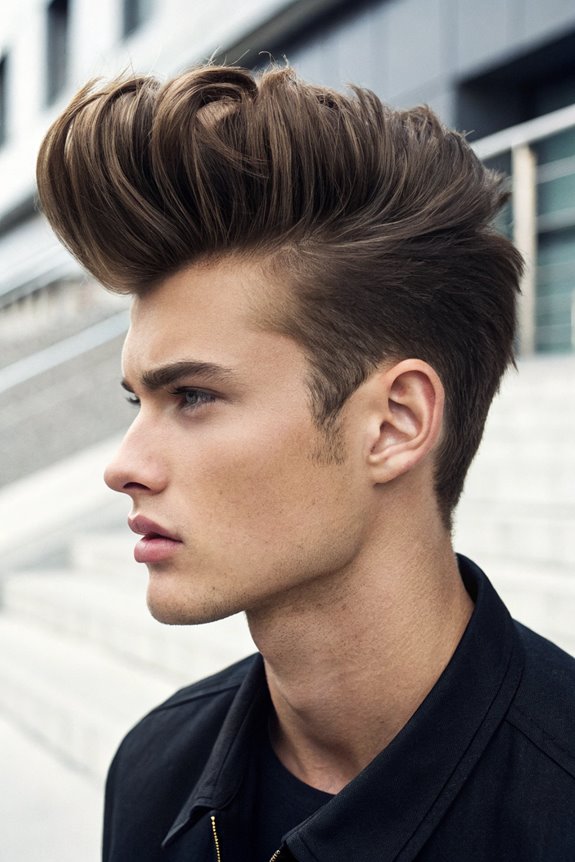 voluminous quiff hairstyle design