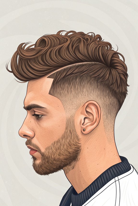 wavy hairstyle with tapering